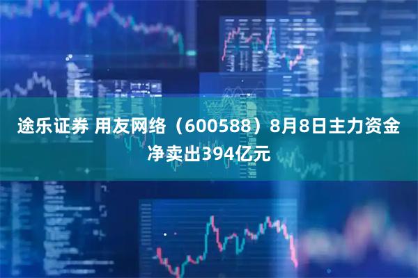 途乐证券 用友网络(600588)8月8日主力资金净卖出394亿元